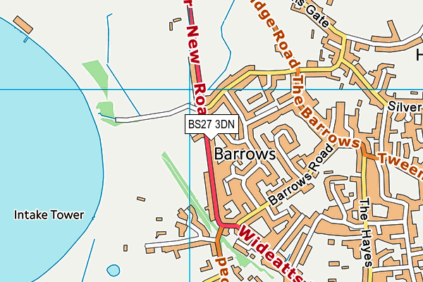 BS27 3DN map - OS VectorMap District (Ordnance Survey)