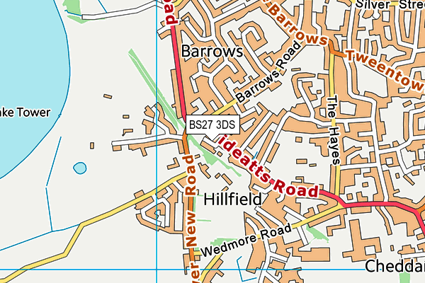 BS27 3DS map - OS VectorMap District (Ordnance Survey)