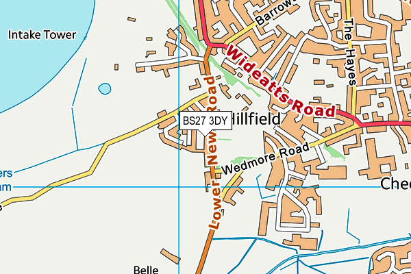 BS27 3DY map - OS VectorMap District (Ordnance Survey)