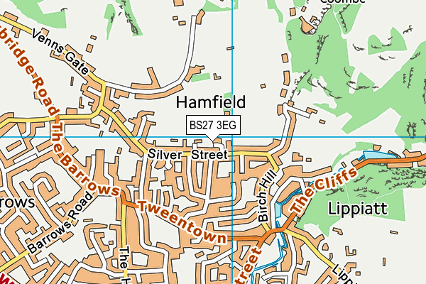 BS27 3EG map - OS VectorMap District (Ordnance Survey)