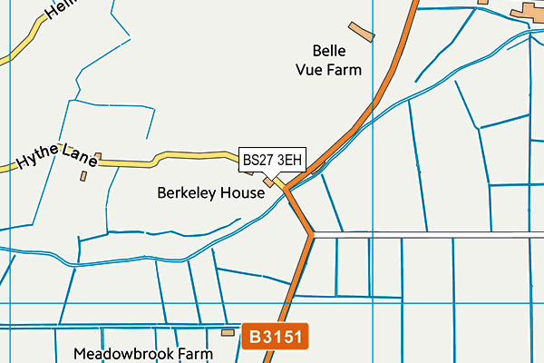 BS27 3EH map - OS VectorMap District (Ordnance Survey)