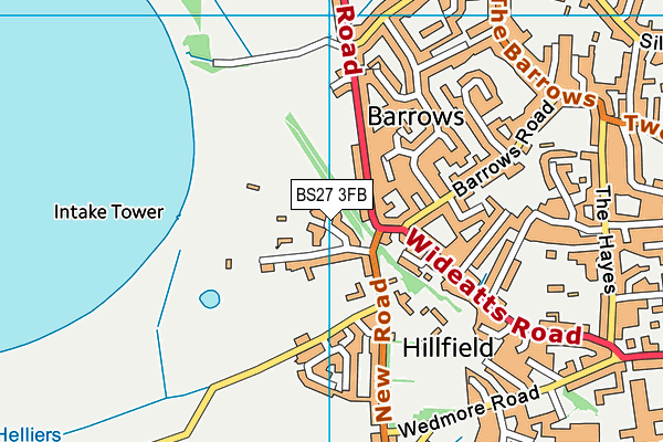 BS27 3FB map - OS VectorMap District (Ordnance Survey)