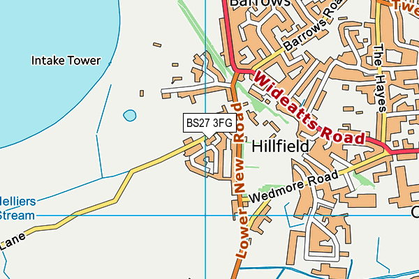 BS27 3FG map - OS VectorMap District (Ordnance Survey)