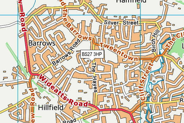 BS27 3HP map - OS VectorMap District (Ordnance Survey)