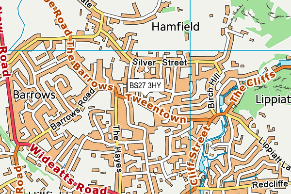 BS27 3HY map - OS VectorMap District (Ordnance Survey)