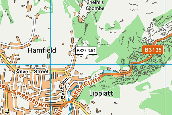 BS27 3JG map - OS VectorMap District (Ordnance Survey)