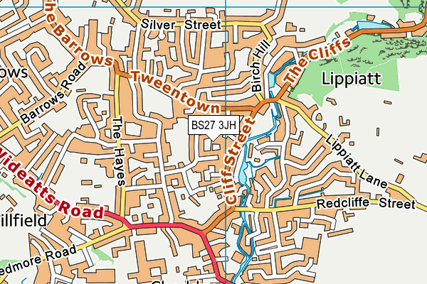 BS27 3JH map - OS VectorMap District (Ordnance Survey)