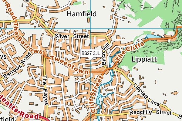 BS27 3JL map - OS VectorMap District (Ordnance Survey)