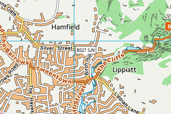 BS27 3JN map - OS VectorMap District (Ordnance Survey)