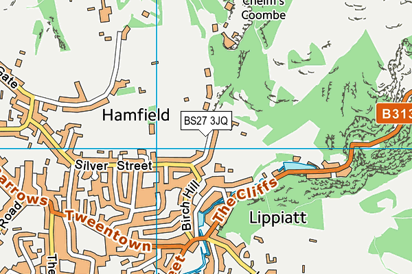 BS27 3JQ map - OS VectorMap District (Ordnance Survey)