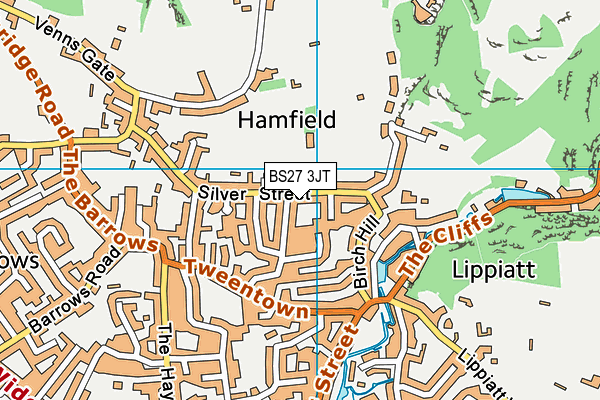 BS27 3JT map - OS VectorMap District (Ordnance Survey)