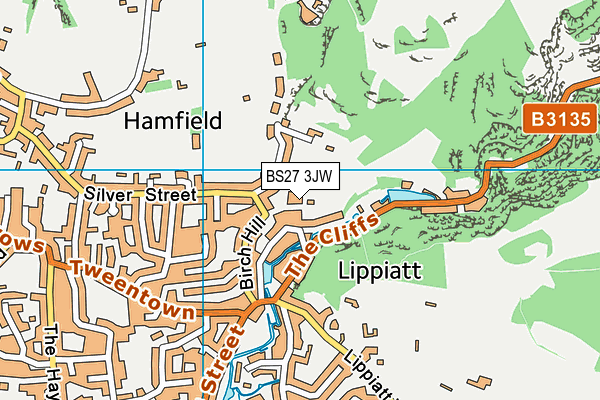 BS27 3JW map - OS VectorMap District (Ordnance Survey)
