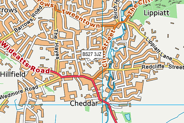 BS27 3JZ map - OS VectorMap District (Ordnance Survey)