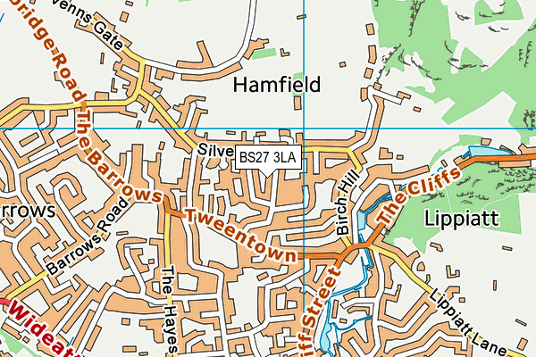 BS27 3LA map - OS VectorMap District (Ordnance Survey)