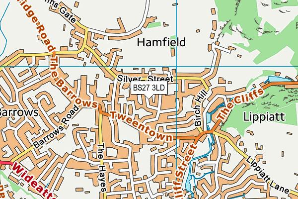 BS27 3LD map - OS VectorMap District (Ordnance Survey)