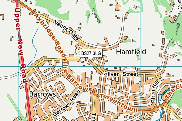 BS27 3LG map - OS VectorMap District (Ordnance Survey)