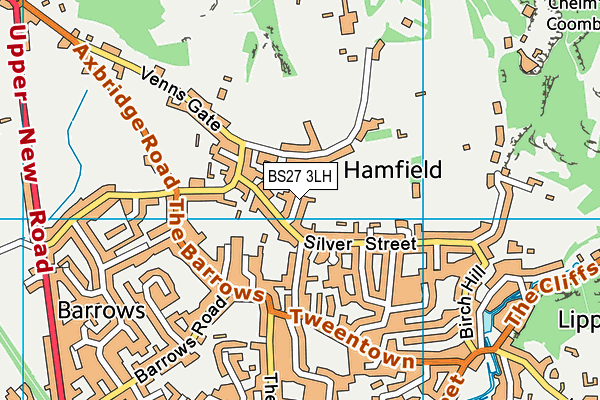 BS27 3LH map - OS VectorMap District (Ordnance Survey)