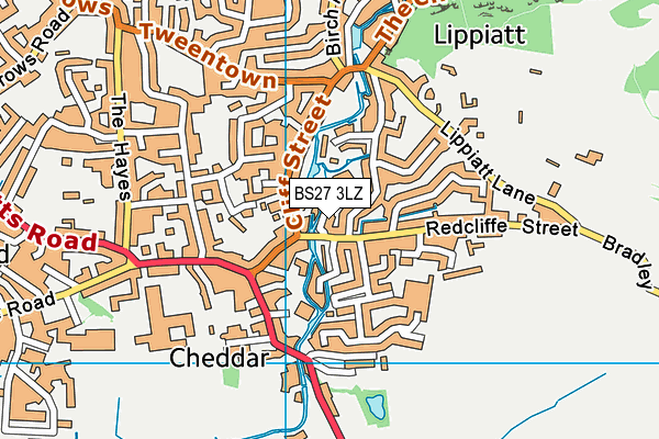 BS27 3LZ map - OS VectorMap District (Ordnance Survey)