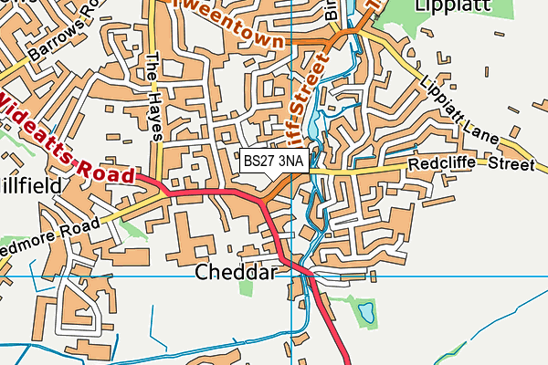 BS27 3NA map - OS VectorMap District (Ordnance Survey)