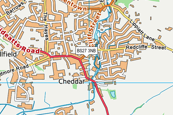 BS27 3NB map - OS VectorMap District (Ordnance Survey)