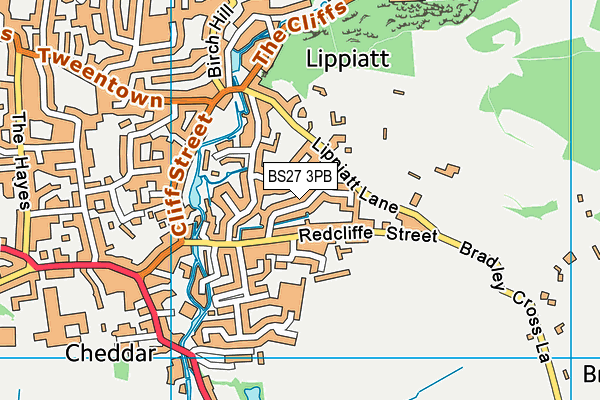 BS27 3PB map - OS VectorMap District (Ordnance Survey)