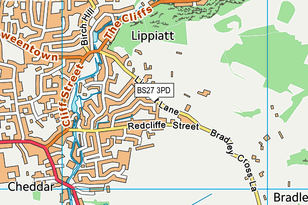 BS27 3PD map - OS VectorMap District (Ordnance Survey)