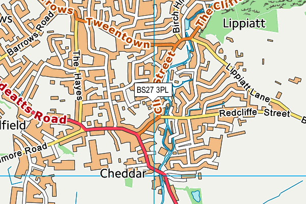 BS27 3PL map - OS VectorMap District (Ordnance Survey)