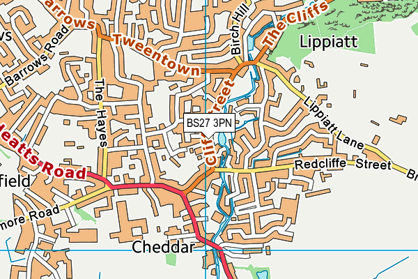 BS27 3PN map - OS VectorMap District (Ordnance Survey)