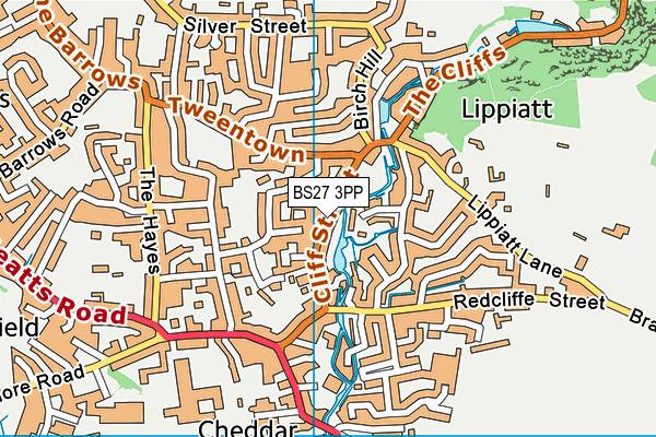 BS27 3PP map - OS VectorMap District (Ordnance Survey)