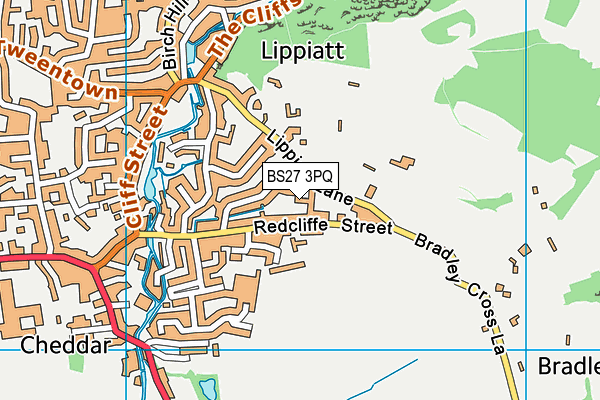 BS27 3PQ map - OS VectorMap District (Ordnance Survey)