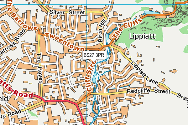 BS27 3PR map - OS VectorMap District (Ordnance Survey)