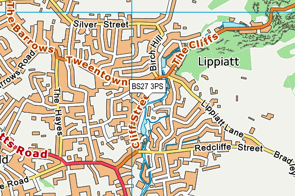 BS27 3PS map - OS VectorMap District (Ordnance Survey)