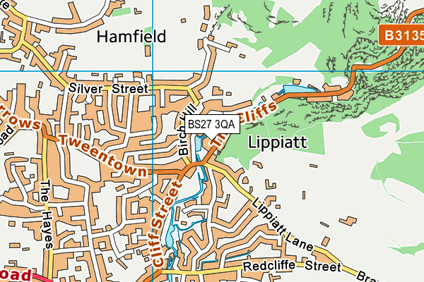 BS27 3QA map - OS VectorMap District (Ordnance Survey)