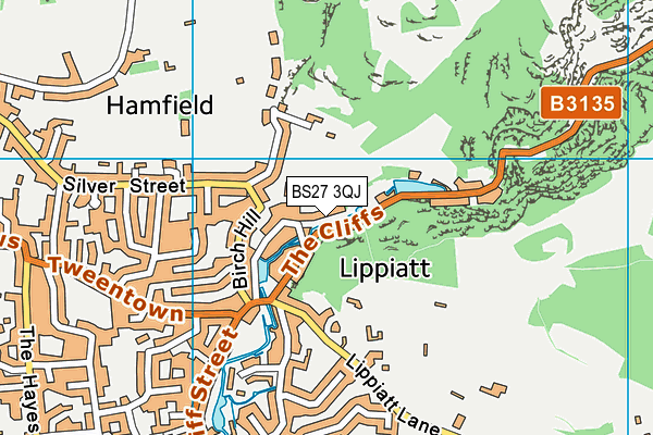 BS27 3QJ map - OS VectorMap District (Ordnance Survey)