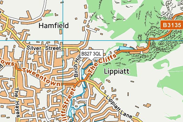 BS27 3QL map - OS VectorMap District (Ordnance Survey)
