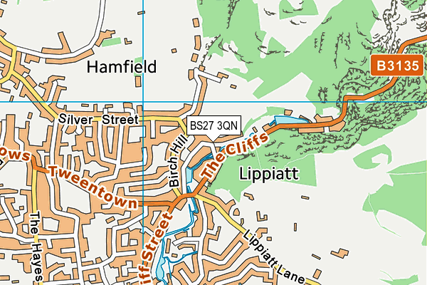 BS27 3QN map - OS VectorMap District (Ordnance Survey)