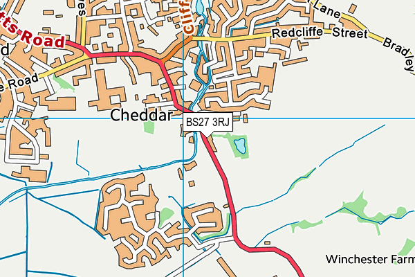 BS27 3RJ map - OS VectorMap District (Ordnance Survey)