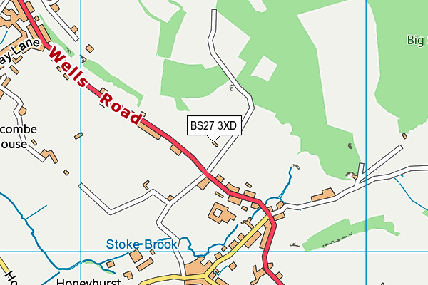 BS27 3XD map - OS VectorMap District (Ordnance Survey)