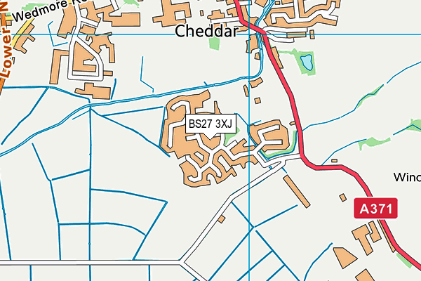 BS27 3XJ map - OS VectorMap District (Ordnance Survey)