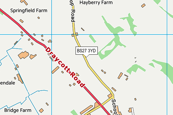 BS27 3YD map - OS VectorMap District (Ordnance Survey)