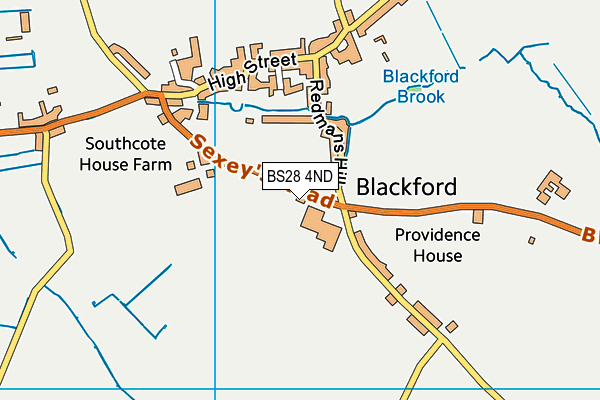 Hugh Sexey Church Of England Middle School map (BS28 4ND) - OS VectorMap District (Ordnance Survey)