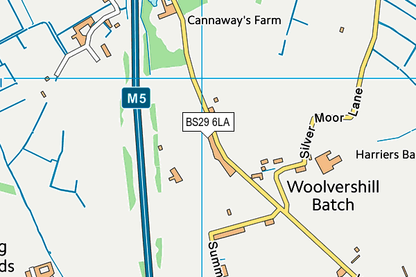 BS29 6LA map - OS VectorMap District (Ordnance Survey)