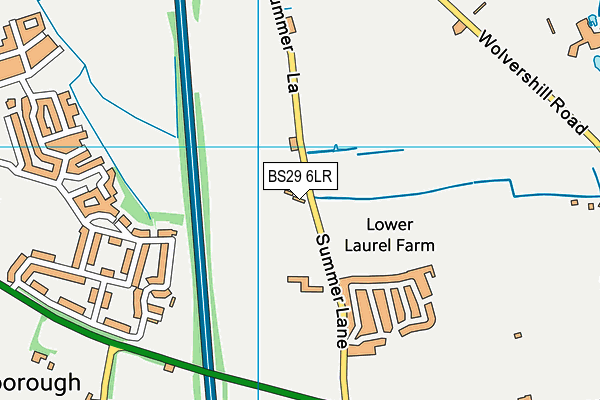 BS29 6LR map - OS VectorMap District (Ordnance Survey)