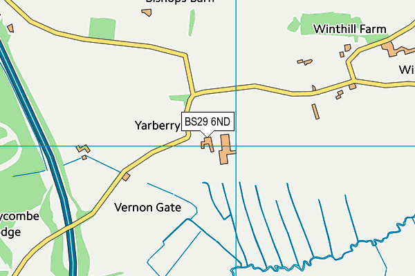 BS29 6ND map - OS VectorMap District (Ordnance Survey)