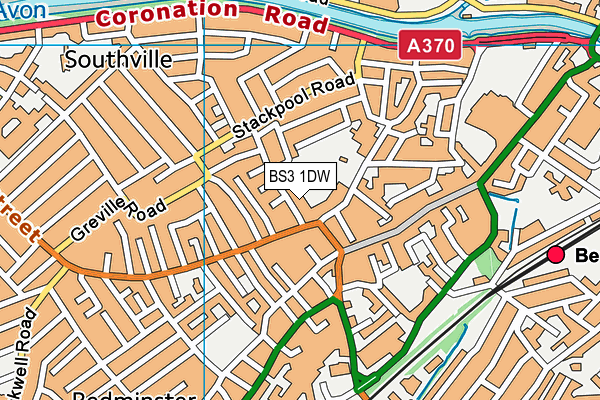 BS3 1DW map - OS VectorMap District (Ordnance Survey)