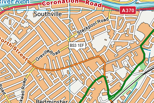 BS3 1EF map - OS VectorMap District (Ordnance Survey)