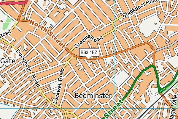 BS3 1EZ map - OS VectorMap District (Ordnance Survey)