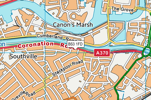 BS3 1FD map - OS VectorMap District (Ordnance Survey)