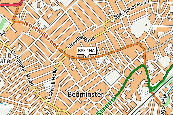 BS3 1HA map - OS VectorMap District (Ordnance Survey)