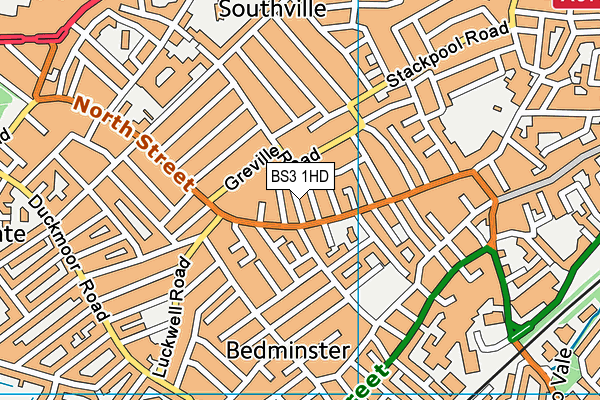 BS3 1HD map - OS VectorMap District (Ordnance Survey)